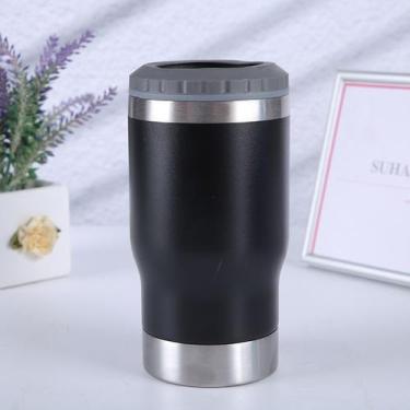 Imagem de Copo Porta Lata Cerveja 6x1 Garrafa Longneck Térmico de Inox Com Abrid