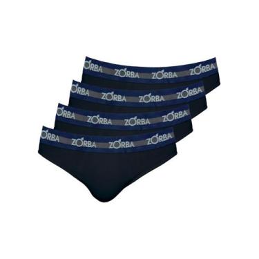 Imagem de Kit com 4 Cuecas Slip Zorba 0764, Preto, G