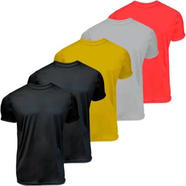 Imagem de Kit 5 camisas manga curta gola redonda Dryfit UV Plus Size - Garage 31