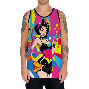 Imagem de Camiseta Regata Tshirt Pin Up Mu.lher Morena Pop Art Moda 7 - Enjoy Sh