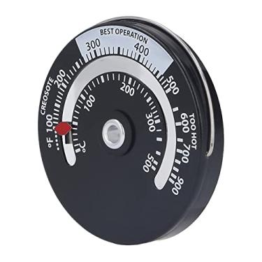 Imagem de Termômetro Magnético De Fogão 0-500 ℃, Termômetro De Lareira, Placa De Discagem De Liga De Alumínio, Medidor Durável Para Lareira