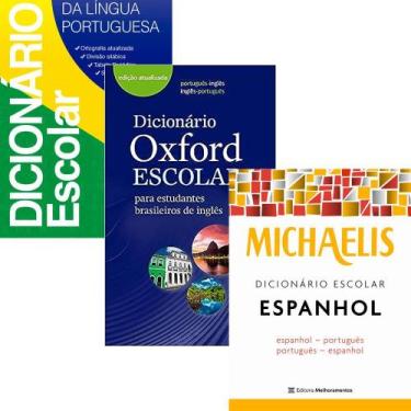 Imagem de Kit dicionários: Português + Inglês + Espanhol - Kit de Livros, 3