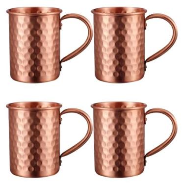 Imagem de Caneca de cobre Moscow Mule 1/2/3/4/6 peças canecas de cerveja cobre durável caneca de café copo de leite puro 、copo de barra de cobre, exterior, casa (GG)