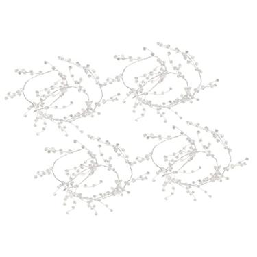 Imagem de Generic Guirlanda de Contas de Cristal Transparente, Material Durável, 4 Peças, Comprimento de 49,2 Polegadas, para Festa de Natal, Fio de Metal Acrílico