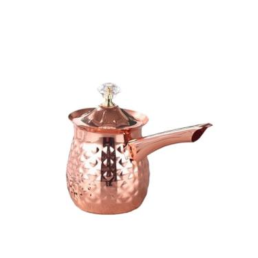 Imagem de Caneca de café com leite de cabo longo de aço inoxidável, utensílio de café com ponta pontiaguda, espumador de leite, copo de espumador de leite, derretimento (ouro rosa)