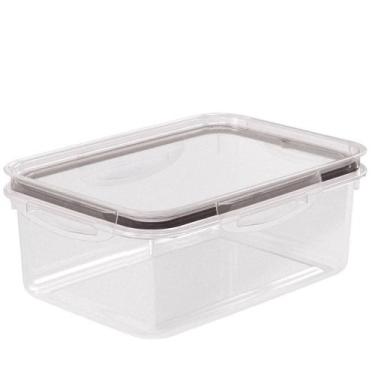 Imagem de Pote hermético Trava Mais 2,6 litros preto Plasutil ref.13998