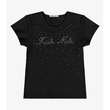 Imagem de Blusa Infantil Em Ribana Trick Nick Preto-Feminino