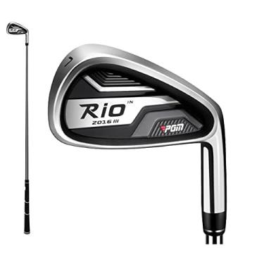 Imagem de Taco de golfe masculino Rio III #7 Irons Pole mão direita profissional de aço inoxidável taco de ferro de golfe com grafite R/S ou eixo de aço (#7, aço)