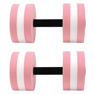 Imagem de Naroote Haltere Flutuante de água Leve para Exercícios de Ioga Haltere de Espuma para Homens e Mulheres 2 Peças para Treinamento Físico Em Piscinas Internas, Colorido 5,9 X 10,6 pol. (Rosa)