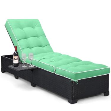 Imagem de Tycdiose Almofada de espreguiçadeira para ambientes externos, à prova d'água, antiderrapante, espreguiçadeira, para móveis de exterior, almofada espessa para espreguiçadeira de piscina, 76,4 x 22,8 x