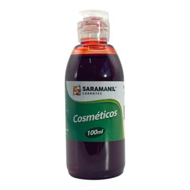 Imagem de Corante Líquido Cosmético Sabonete 100ml Vermelho Vivo Saramanil
