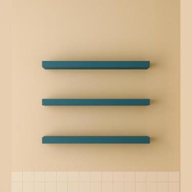 Imagem de Kit 3 Prateleiras Azul 30x15 Quarto Sala Cozinha Parede Mdf - Unittà M