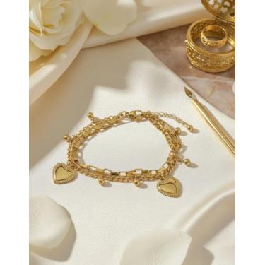 Imagem de Pulseira B0001 Semi Joia Banhada a Ouro 18K - MBranco