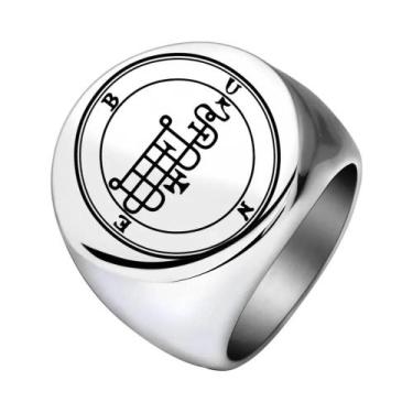 Imagem de Anel Unissex De Aço Inoxidável Com Estrela De Salomão E Constelação VQ