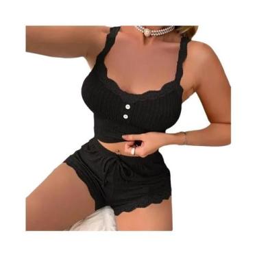 Imagem de Conjunto De Pijama Sexy Feminino Para O Verão, Roupas De Dormir, Calça