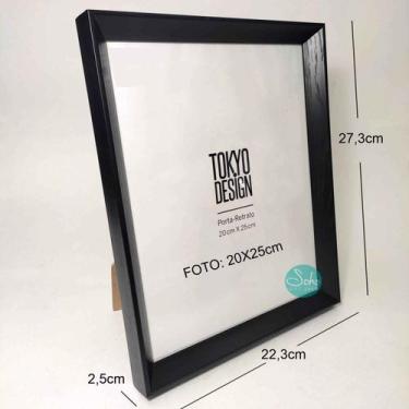 Imagem de Porta Retrato Basic Tokyo Design Moldura MDF 20x25cm, Preto