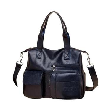 Imagem de Bolsa De Ombro De Designer Em Couro PU De Grande Capacidade Para Mulhe