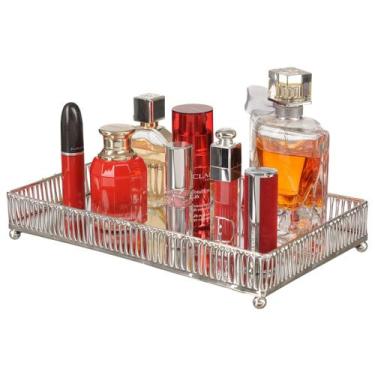 Imagem de Bandeja Decorativa Espelhada Metal Taça Perfume Lavabo Bar - PGB, Prat