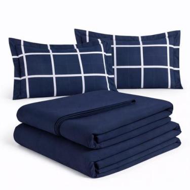 Imagem de Kit Jogo Lençol Roupa Cama Casal Padrao 5 Pçs Elastico Fronha 200 Fios