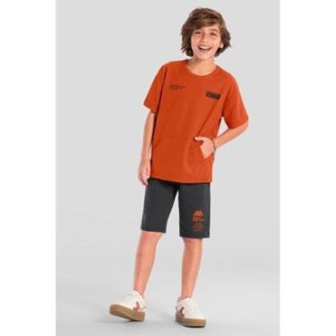 Imagem de Conjunto infantil menino oversized tropical Brandili-Masculino