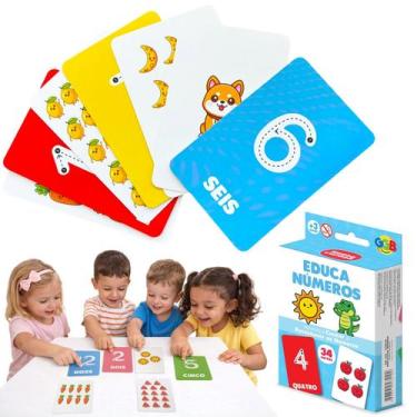 Imagem de Jogo Educa Numero Pedagogico Infantil Conta Sinais Educativo
