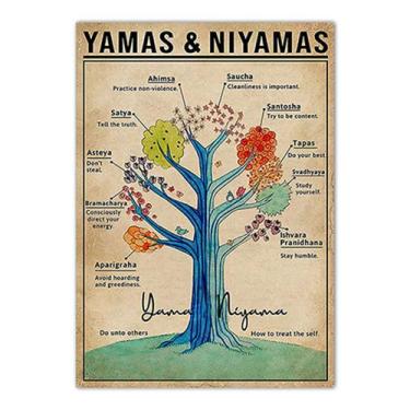 Imagem de Pôster Pintura em Tela Arte Yoga Filosofia 40x60cm - taiyuanketanmaoyi