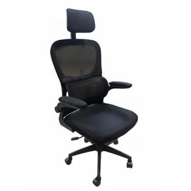 Imagem de Cadeira escritório presidente ergonômica preta - Bergamix