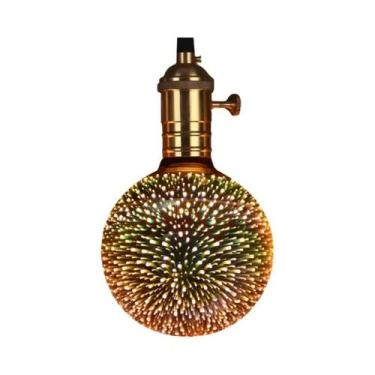 Imagem de Lâmpada Noturna LED Vintage Estrela Fogo De Artifício E27 3D Decoração