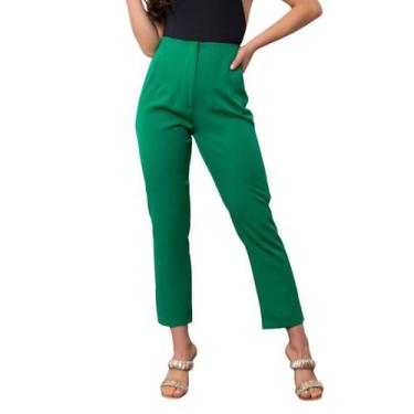 Imagem de Calça de Neoprene Alfaiataria Feminina Cintura Alta - Elegância e Conf