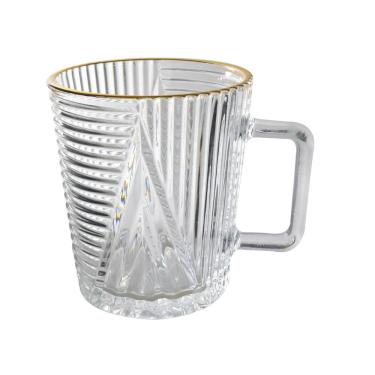 Imagem de Jogo 6 Canecas De Vidro Com Borda Dourada Imperial 200Ml