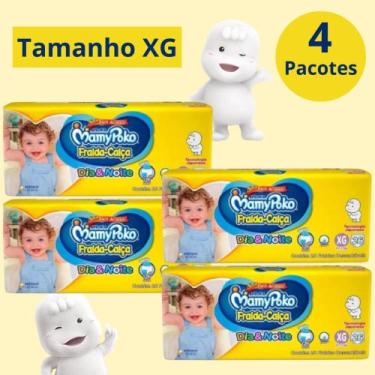 Imagem de Fralda Calça Mamypoko Dia e Noite Amarelo 4 Pacotes Tamanho XG Com 26 