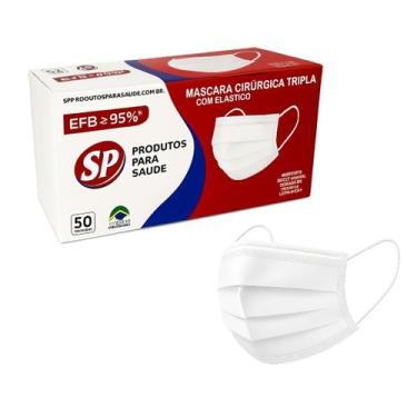 Imagem de Máscara Descartável Tripla Proteção C/ Elástico 50 Unidades - Friburgo