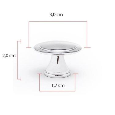 Imagem de Puxador Redondo Flor Em Metal Móveis Kit 10 Unidade Puxador