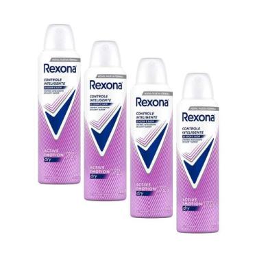 Imagem de Kit 4 Desodorantes Rexona Motionsense Antitranspirante Aerossol Active