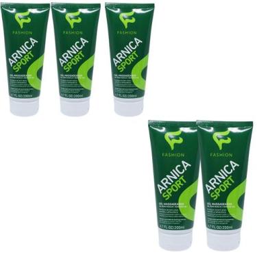 Imagem de Gel Massageador Fashion Arnica Sport Bisnaga 200ml Kit 5 Unidades - Fa