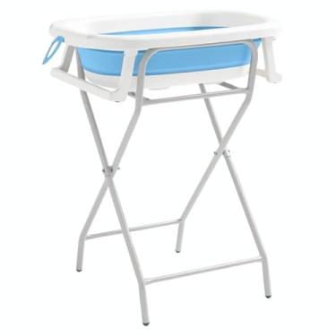 Imagem de PIPDIP Kit Banheira Dobrável de Bebê, Infantil, Modelo 3 em 1, Com Encosto, Capacidade...