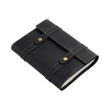 Imagem de Caderno Vintage De Couro Feito À Mão, Trifold A5, 88 Folhas Com Página