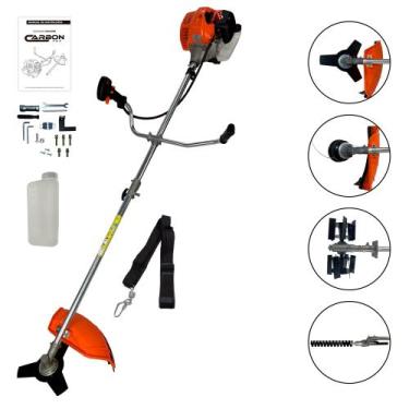 Imagem de Roçadeira a Gasolina 52cc 2,5HP Aparador Cortador de Grama Profissiona