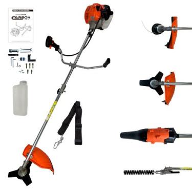 Imagem de Roçadeira a Gasolina 52cc 2,5HP Bipartida Aparador Cortador de Grama c