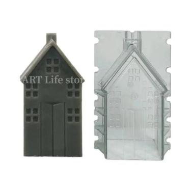 Imagem de Moldes De Velas Em Forma De Casa De Madeira 3D, Kit DIY De Fabricação 