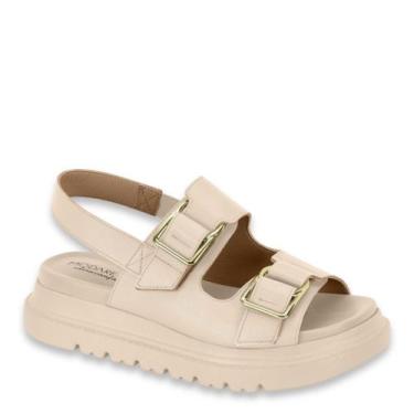 Imagem de Sandália Feminina Flatform Fivela Conforto Modare 7200.102 - Creme Nap