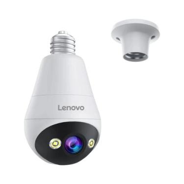Imagem de Câmera Lâmpada WiFi Lenovo 3MP Com Visão Noturna Colorida, Intercomuni