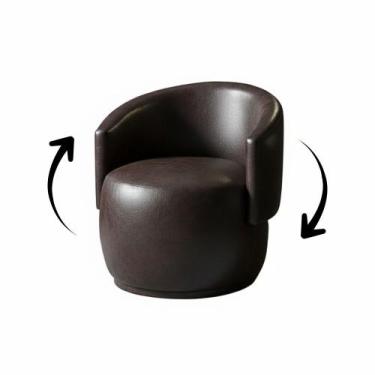 Imagem de Poltrona Giratória Decorativa Sala Estar Orgânica Beatriz material sin