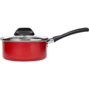 Imagem de Panela Garlic Com Tampa 16x7cm 1,2 Litros Vermelha - 7001-356 - Brinox