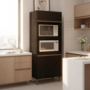 Imagem de Armário de Cozinha Torre Quente Essenza 2 Nichos 80cm Móvel na Caixa -