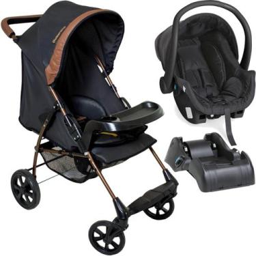 Imagem de Carrinho de Bebe Bebe Cocoon Base Galzerano Romano G22 Preto Cobre