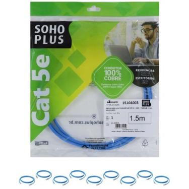 Imagem de 9 Patch Cord U/utp Furukawa Sohoplus Cat5e Cmx 1.5m Azul-Claro