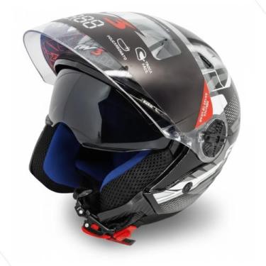 Imagem de Capacete de Moto FW3 Automático Modelo X Open UP Fox, Grafite, 56