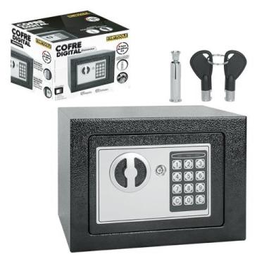 Imagem de Cofre Eletrônico em Aço Seguro Com Senha Chave Teclado - STARTOOLS