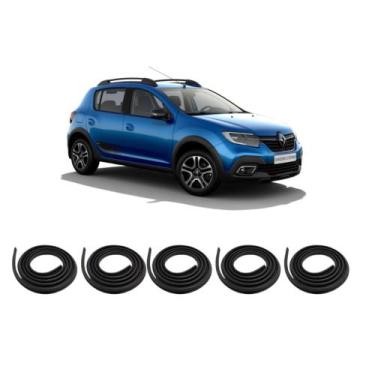 Imagem de Kit Borracha Vedação Das 4 Portas + Borracha Do Porta Mala Sandero 201